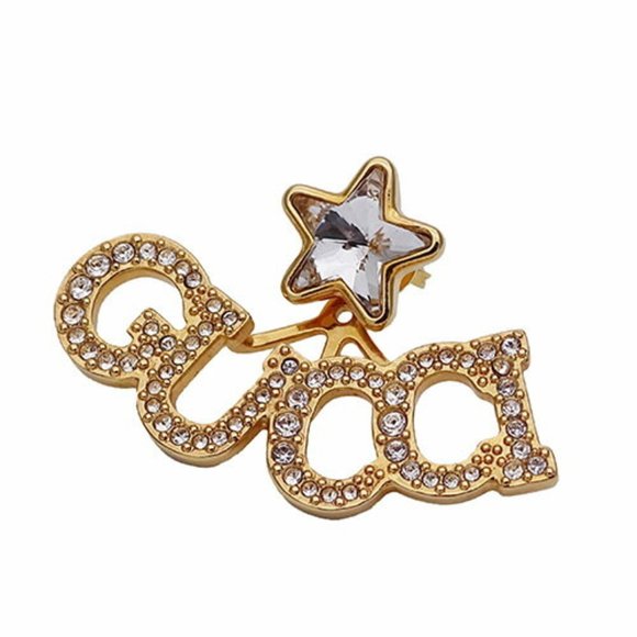Gucci Earrings for Women, Rhinestone, Crystal, Gold, Star, Script, Single Earrin - Picture 1 of 10